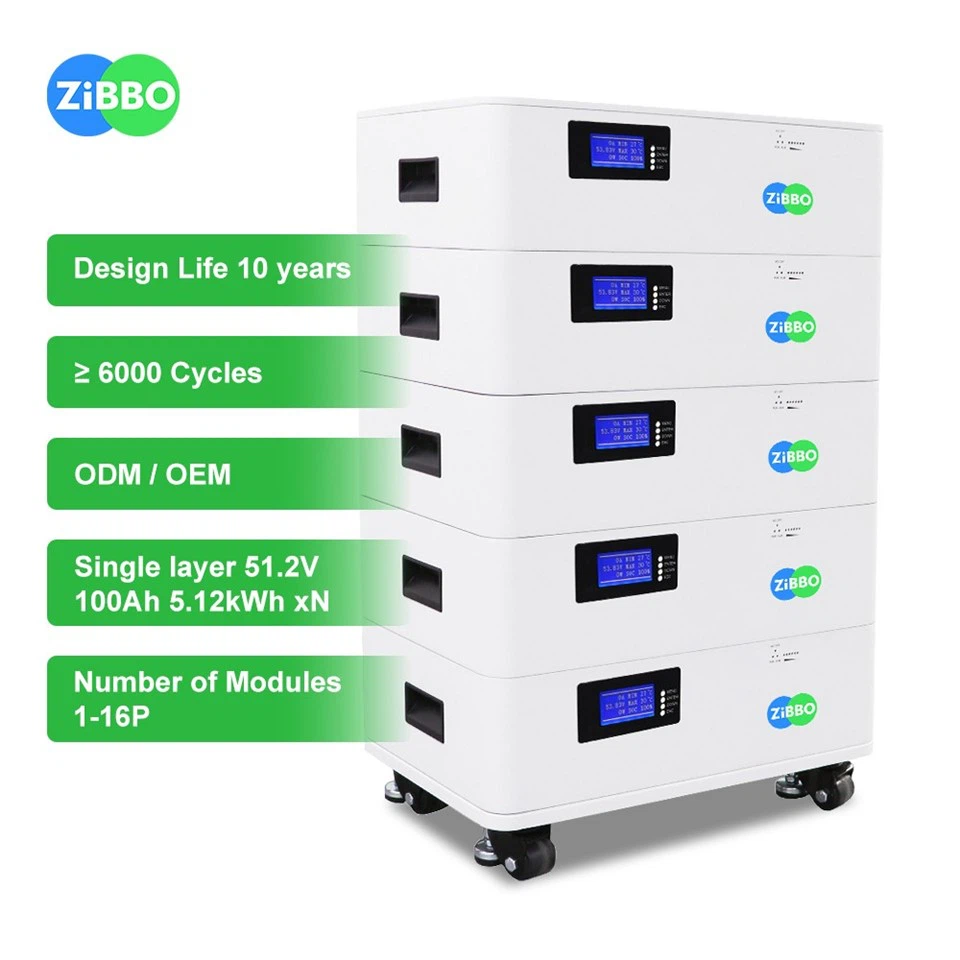 Residential Energy Storage 15KWH Solar Stacked Battery 51.2V 300Ah Long Life Cycle