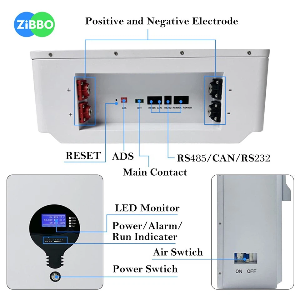 Solar 100Ah 51.2V 48V 5kwh Smart Home Energy Powerwall Lithium Battery